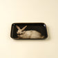 Hare Antique Inspired Enamel Tray