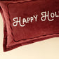 Happy Holidays Pillow in Red