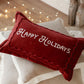Happy Holidays Pillow in Red