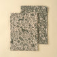 Wildwood Tea Towels in Forest Green Set/2