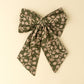 Woodvale Block Print Bow - Olive