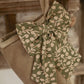 Woodvale Block Print Bow - Olive