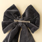 Velvet Bow Clip - Clove