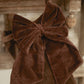 Velvet Bow Clip - Clove