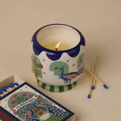A Dopo Painted Vessel Candles