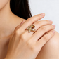 Amber Cluster Cocktail Ring