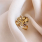 Amber Cluster Cocktail Ring