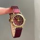 Annie Burgundy Faced Watch