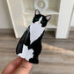 Black + White Cat Hair Claw