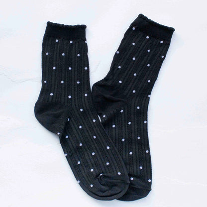 Classic Polka Dot Crew Socks
