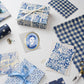 Blue Flora 'Thank You' Card