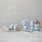 14oz Blue + White Stoneware Mug