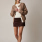 Mocha + Cream Tonal Cardigan