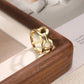 Buckle Shaped Gold Scarf Ring