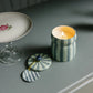 Cabana Striped Holiday Candles with Lid