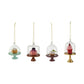 Cake with Glass Cloche Ornaments