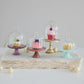 Cake with Glass Cloche Ornaments