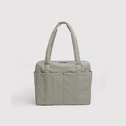 Baggu Cloud Carry On - Sage Stripe