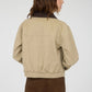 Contrasting Corduroy Collar Jacket