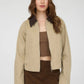 Contrasting Corduroy Collar Jacket