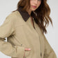 Contrasting Corduroy Collar Jacket