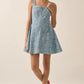 Floral Jacquard Zip-Up Corset Dress