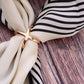 X Shaped Gold Scarf Ring