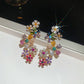 Technicolour Floral Climber Earrings