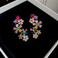 Technicolour Floral Climber Earrings