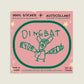 Vinyl sticker with 'DINGBAT' design on a pink background