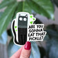 Black Cat Pickle Jar Sticker