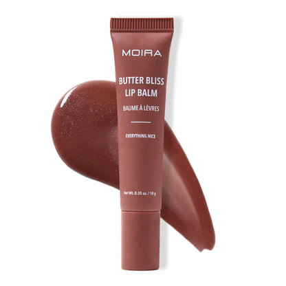 Moifra Butter Bliss Lip Balm with a swatch on a white background