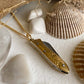 Filet Fish Shaped Pocket Knife Necklace