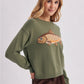 Fish Knit Sweater - Olive