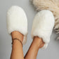 Cream Faux Fur Slippers