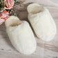 Cream Faux Fur Slippers