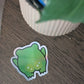 Kawaii Frog Bum Sticker - Holographic