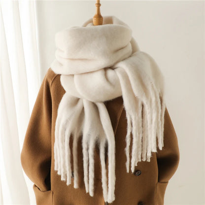 Solid Brushed Fringe Scarf