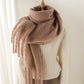 Solid Brushed Fringe Scarf