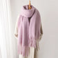 Solid Brushed Fringe Scarf