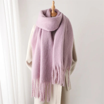 Solid Brushed Fringe Scarf