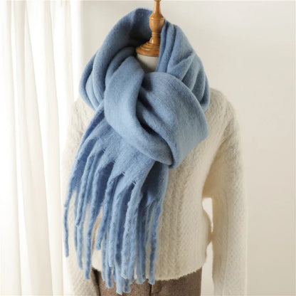 Solid Brushed Fringe Scarf