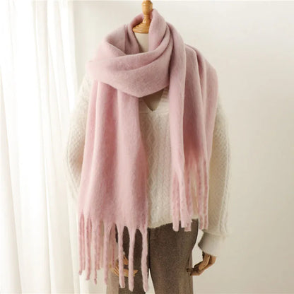 Solid Brushed Fringe Scarf