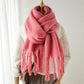 Solid Brushed Fringe Scarf