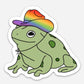 Gay Frog Sticker - Glitter Accents