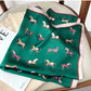 Vintage Inspired Horse Print Silky Scarf
