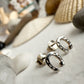 Tiny Horseshoe Studs in Sterling Silver