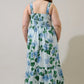 Hydrangea Print Tiered Midi Dress
