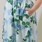 Hydrangea Print Tiered Midi Dress