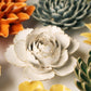 Ceramic Flower - Ivory English Rose